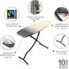 image:imageBrabantia Premium Ironing Board with Heat Resistant Parking Zone  XLarge Size D  Fairtrade Bubbles  Tall amp Wide Adjustable Height 3140 Easy Fold AntiCollapse Lock NonSlip FeetNew Dawn
