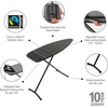 image:imageBrabantia Premium Ironing Board with Heat Resistant Parking Zone  XLarge Size D  Fairtrade Bubbles  Tall amp Wide Adjustable Height 3140 Easy Fold AntiCollapse Lock NonSlip FeetDenim Black