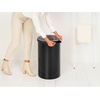 image:imageBrabantia Selector Laundry Basket with Lid  145 Gal  2 Compartment Washing Basket with QuickDrop Lids amp Removable Cotton Bag  Matt BlackMatt Black