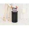 image:imageBrabantia Selector Laundry Basket with Lid  145 Gal  2 Compartment Washing Basket with QuickDrop Lids amp Removable Cotton Bag  Matt BlackMatt Black