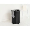 image:imageBrabantia Selector Laundry Basket with Lid  145 Gal  2 Compartment Washing Basket with QuickDrop Lids amp Removable Cotton Bag  Matt BlackMatt Black