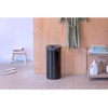 image:imageBrabantia Selector Laundry Basket with Lid  145 Gal  2 Compartment Washing Basket with QuickDrop Lids amp Removable Cotton Bag  Matt BlackMatt Black