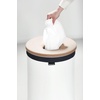 image:imageBrabantia Selector Laundry Basket with Lid  145 Gal  2 Compartment Washing Basket with QuickDrop Lids amp Removable Cotton Bag  Matt BlackWhite