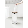 image:imageBrabantia Selector Laundry Basket with Lid  145 Gal  2 Compartment Washing Basket with QuickDrop Lids amp Removable Cotton Bag  Matt BlackWhite