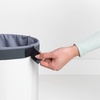 image:imageBrabantia Selector Laundry Basket with Lid  145 Gal  2 Compartment Washing Basket with QuickDrop Lids amp Removable Cotton Bag  Matt BlackWhite