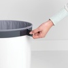 image:imageBrabantia Selector Laundry Basket with Lid  145 Gal  2 Compartment Washing Basket with QuickDrop Lids amp Removable Cotton Bag  Matt BlackWhite