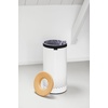image:imageBrabantia Selector Laundry Basket with Lid  145 Gal  2 Compartment Washing Basket with QuickDrop Lids amp Removable Cotton Bag  Matt BlackWhite
