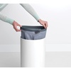 image:imageBrabantia Selector Laundry Basket with Lid  145 Gal  2 Compartment Washing Basket with QuickDrop Lids amp Removable Cotton Bag  Matt BlackWhite