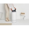 image:imageBrabantia Selector Laundry Basket with Lid  145 Gal  2 Compartment Washing Basket with QuickDrop Lids amp Removable Cotton Bag  Matt BlackWhite