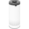 image:imageBrabantia Selector Laundry Basket with Lid  145 Gal  2 Compartment Washing Basket with QuickDrop Lids amp Removable Cotton Bag  Matt BlackWhite