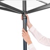image:imageBrabantia Topspinner Outdoor 4 Arm Spinning Clothesline 131 ft 18 Rotating Folding Clothes Drying Rack  Ground Spike GrayAnthracite