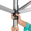 image:imageBrabantia Topspinner Outdoor 4 Arm Spinning Clothesline 131 ft 18 Rotating Folding Clothes Drying Rack  Ground Spike GrayGray