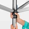 image:imageBrabantia Topspinner Outdoor 4 Arm Spinning Clothesline 131 ft 18 Rotating Folding Clothes Drying Rack  Ground Spike GrayGray