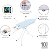 image:imageBrabantia XL Comfort Ironing Board with Solid Steam Generator Rest  Large Size C  Fairtrade Fresh Breeze Cover  Adjustable Height 2738 XL Rest Easy Fold AntiCollapse Lock NonSlip FeetFresh Breeze