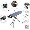 image:imageBrabantia XL Comfort Ironing Board with Solid Steam Generator Rest  Large Size C  Fairtrade Fresh Breeze Cover  Adjustable Height 2738 XL Rest Easy Fold AntiCollapse Lock NonSlip FeetDenim Blue