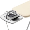 image:imageBrabantia XL Comfort Ironing Board with Solid Steam Iron Rest  Large Size C  Fairtrade Ecru Cover  Adjustable Height 2738 Easy Fold AntiCollapse Lock NonSlip FeetMetallized