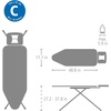 image:imageBrabantia XL Comfort Ironing Board with Solid Steam Iron Rest  Large Size C  Fairtrade Ecru Cover  Adjustable Height 2738 Easy Fold AntiCollapse Lock NonSlip FeetMetallized