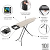 image:imageBrabantia XL Comfort Ironing Board with Solid Steam Iron Rest  Large Size C  Fairtrade Ecru Cover  Adjustable Height 2738 Easy Fold AntiCollapse Lock NonSlip FeetDenim Gray