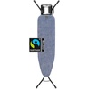image:imageBrabantia Compact Ironing Board with LeftRight Adjustable Steam Iron Rest  Small Size A  Fairtrade Denim Black Cover  Adjustable Height 2738 Easy Fold AntiCollapse Lock NonSlip FeetDenim Blue