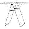 image:imageBrabantia HangOn Compact Clothes Drying Rack  49ft 15m  Metallic Gray  Small Indoor Clothes Airer Laundry Stand with 2 Foldout Wings amp Hanger Hooks Folds Flat Ideal for Condos  Fits Full LoadMetallic Gray