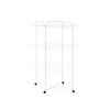 image:imageBrabantia HangOn Tower Clothes Drying Rack with Wheels  98ft 30m  White  Tall 3Tier Indoor Clothes Airer with Adjustable Shelves for Towels Folds Flat to Save Space  Fits 3 Full LoadsWhite