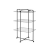 image:imageBrabantia HangOn Tower Clothes Drying Rack with Wheels  98ft 30m  White  Tall 3Tier Indoor Clothes Airer with Adjustable Shelves for Towels Folds Flat to Save Space  Fits 3 Full LoadsMatt Black