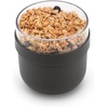 image:imageBrabantia Make amp Take Breakfast Bowl with Removable Clear Compartment for Toppings Light Gray 100 Leakproof Microwave amp Freezer Safe Oats Fruit Cereal Container 17 fl ozDark Gray