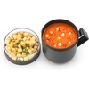 image:imageBrabantia Make amp Take Soup Mug with Handle amp Removable Clear Compartment for Toppings Jade Green 100 Leakproof Microwave amp Freezer Safe Meal Prep Container 20 fl ozDark Gray