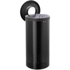 image:imageBrabantia Selector Laundry Basket with Lid  145 Gal  2 Compartment Washing Basket with QuickDrop Lids amp Removable Cotton Bag  Matt BlackMatt Black