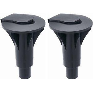 image:imageBrabantia  Concrete Tube Plastic  Clothes Drying Rack Accessories  Closable Cap  Ground  WeatherResistant Plastic  for Topspinner and LiftOMatic  Black  Size 2   45mm Pole197  50mm Pack of 2