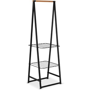 image:imageBrabantia  Linn Clothes Rack  MultiFunctional  Space Saver  Adjustable Shelves  Wardrobe Hanging  Drying Rack  Freestanding  Stable  White  LargeBlack
