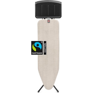 image:imageBrabantia Comfort Ironing Board with Solid Steam Iron Rest  Medium Size B  Fairtrade Metalized Cover  Adjustable Height 2738 Easy Fold AntiCollapse Lock NonSlip FeetDenim Gray