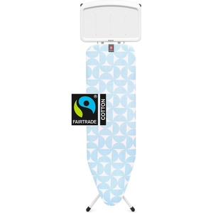 image:imageBrabantia Comfort Ironing Board with Solid Steam Iron Rest  Medium Size B  Fairtrade Metalized Cover  Adjustable Height 2738 Easy Fold AntiCollapse Lock NonSlip FeetFresh Breeze