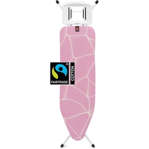 image:imageBrabantia Comfort Ironing Board with Solid Steam Iron Rest  Medium Size B  Fairtrade Metalized Cover  Adjustable Height 2738 Easy Fold AntiCollapse Lock NonSlip FeetLilac Waves