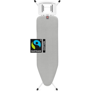 image:imageBrabantia Comfort Ironing Board with Solid Steam Iron Rest  Medium Size B  Fairtrade Metalized Cover  Adjustable Height 2738 Easy Fold AntiCollapse Lock NonSlip FeetMetallized
