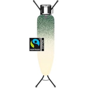 image:imageBrabantia Compact Ironing Board with LeftRight Adjustable Steam Iron Rest  Small Size A  Fairtrade Denim Black Cover  Adjustable Height 2738 Easy Fold AntiCollapse Lock NonSlip FeetNew Dawn