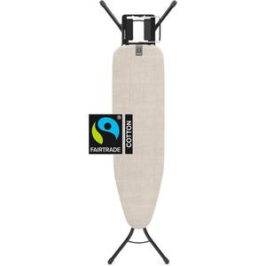 image:imageBrabantia Compact Ironing Board with LeftRight Adjustable Steam Iron Rest  Small Size A  Fairtrade Denim Gray Cover  Adjustable Height 2738 Easy Fold AntiCollapse Lock NonSlip Feet