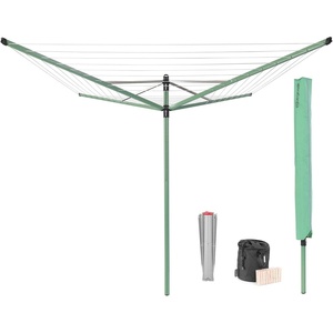 image:imageBrabantia LiftOMatic 50m  Ground Spike  Acc Metallic GreyLeaf Green