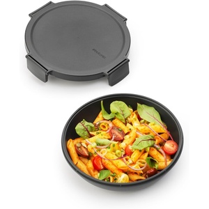 image:imageBrabantia Make amp Take Lunch Bowl Jade Green 100 Leakproof Convenient Flat Design Microwave amp Freezer Safe Pasta Noodles Meal Prep Container 34ozDark Gray