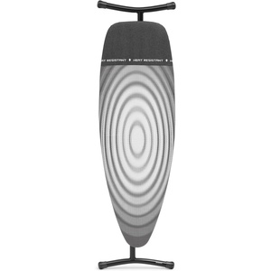 image:imageBrabantia Premium Ironing Board with Heat Resistant Parking Zone  XLarge Size D  Fairtrade Bubbles  Tall amp Wide Adjustable Height 3140 Easy Fold AntiCollapse Lock NonSlip FeetTitan Oval