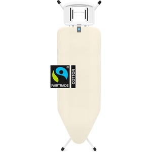 image:imageBrabantia XL Comfort Ironing Board with Solid Steam Iron Rest  Large Size C  Fairtrade Ecru Cover  Adjustable Height 2738 Easy Fold AntiCollapse Lock NonSlip FeetEcru