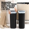 image:imageBrabantia Bo Hi Touch Top Kitchen Trash Can with Dual Compartments amp Raised Legs  Matt Steel Fingerprint Proof  2 x 8 Gal Inner Buckets  SoftClose Light Touch Opening StayOpen Lid  Trash BagsSoft Beige
