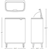 image:imageBrabantia Bo Hi Touch Top Kitchen Trash Can with Dual Compartments amp Raised Legs  Matt Steel Fingerprint Proof  2 x 8 Gal Inner Buckets  SoftClose Light Touch Opening StayOpen Lid  Trash BagsSoft Beige