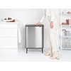 image:imageBrabantia Bo Hi Touch Top Kitchen Trash Can with Dual Compartments amp Raised Legs  Matt Steel Fingerprint Proof  2 x 8 Gal Inner Buckets  SoftClose Light Touch Opening StayOpen Lid  Trash BagsMatt Steel FPP