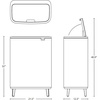 image:imageBrabantia Bo Hi Touch Top Kitchen Trash Can with Dual Compartments amp Raised Legs  Matt Steel Fingerprint Proof  2 x 8 Gal Inner Buckets  SoftClose Light Touch Opening StayOpen Lid  Trash BagsSoft Beige