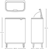 image:imageBrabantia Bo Hi Touch Top Kitchen Trash Can with Dual Compartments amp Raised Legs  Matt Steel Fingerprint Proof  2 x 8 Gal Inner Buckets  SoftClose Light Touch Opening StayOpen Lid  Trash BagsMatt Black