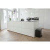 image:imageBrabantia Bo StepOn Kitchen Trash Can with Dual Compartments  White  3  6 Gal Inner Buckets  SoftClose Garbage Can Light Pedal Operation StayOpen Lid  Fits Against Wall   Trash BagsMatt Black