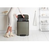 image:imageBrabantia Bo StepOn Kitchen Trash Can with Dual Compartments  White  3  6 Gal Inner Buckets  SoftClose Garbage Can Light Pedal Operation StayOpen Lid  Fits Against Wall   Trash BagsPlatinum