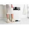 image:imageBrabantia Bo StepOn Kitchen Trash Can with Dual Compartments  White  3  6 Gal Inner Buckets  SoftClose Garbage Can Light Pedal Operation StayOpen Lid  Fits Against Wall   Trash BagsWhite