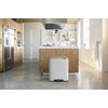 image:imageBrabantia Bo StepOn Kitchen Trash Can with Dual Compartments  White  3  6 Gal Inner Buckets  SoftClose Garbage Can Light Pedal Operation StayOpen Lid  Fits Against Wall   Trash BagsWhite